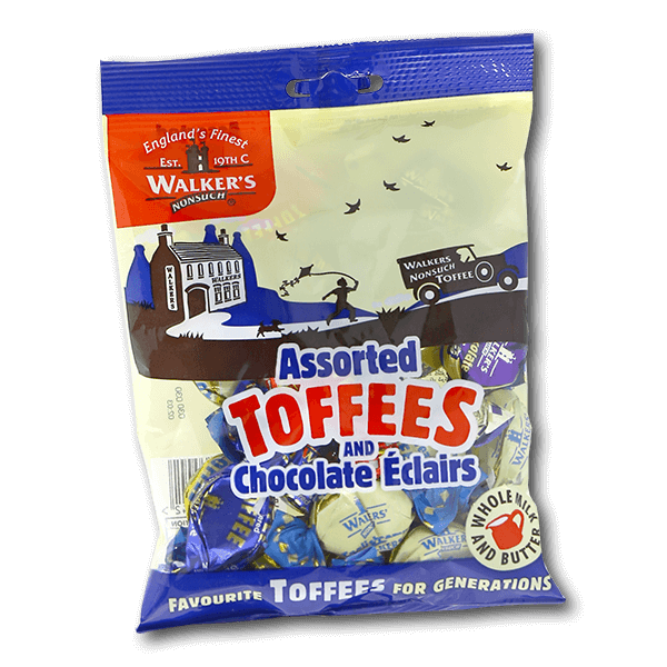 WALKERS Assorted Toffees and Chocolate Eclairs  (150g)