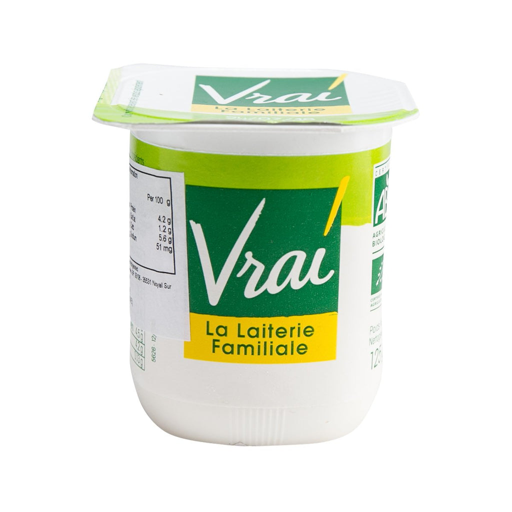 VRAI Organic Yoghurt - Plain  (125g)