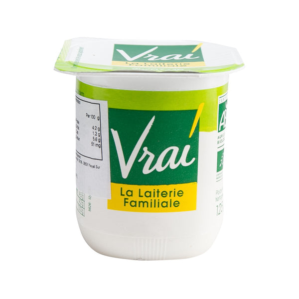 VRAI Organic Yoghurt - Plain  (125g)