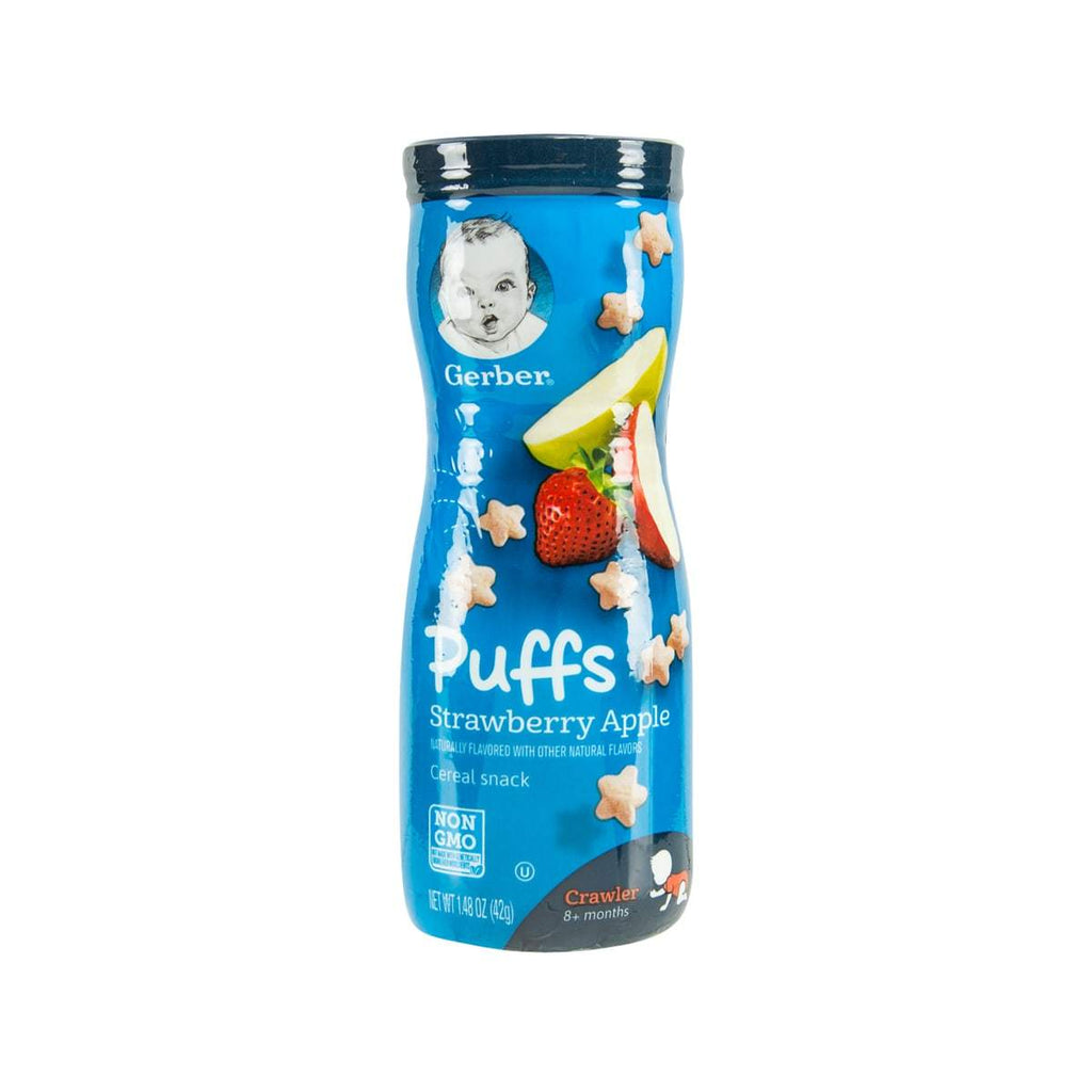 GERBER Graduates Puffs Cereal Snack - Strawberry Apple  (42g)