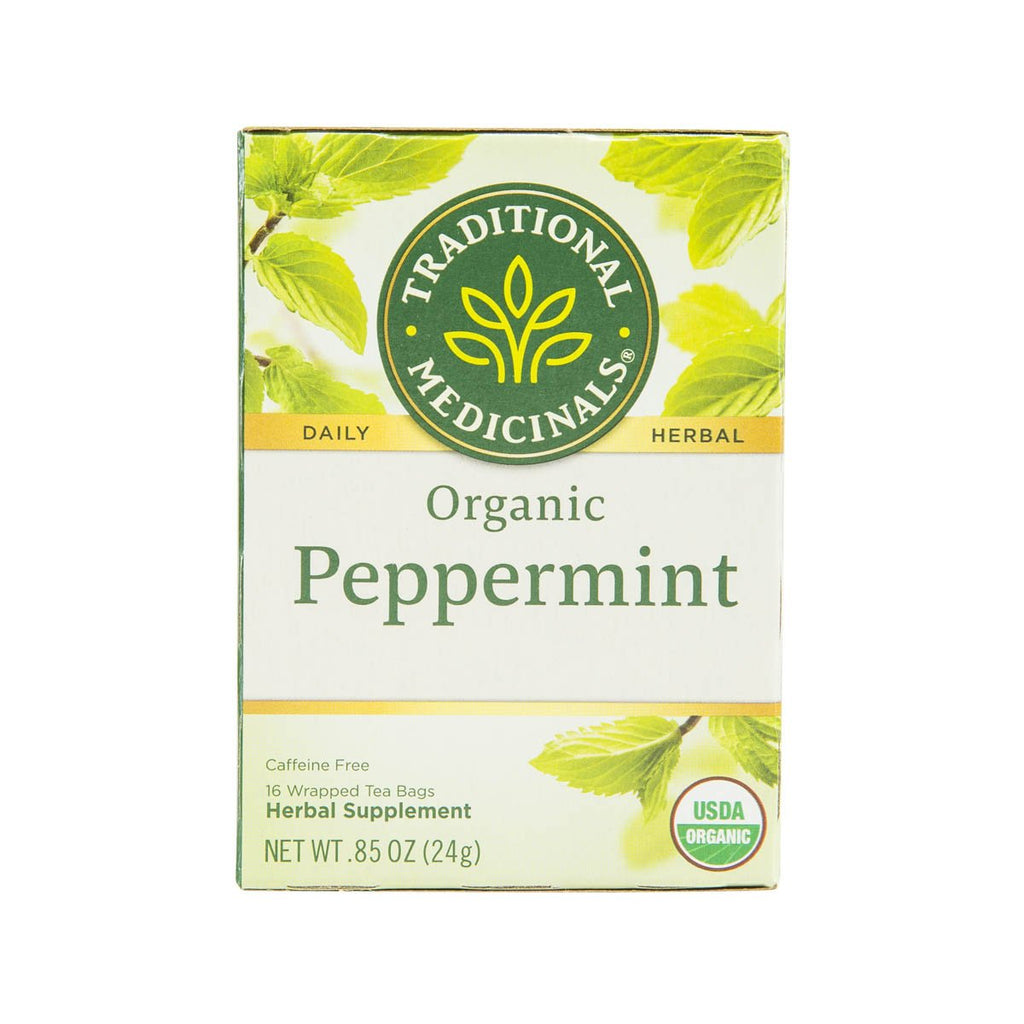 TRADITIONAL MEDICINALS Organic Peppermint Tea Bags  (24g)