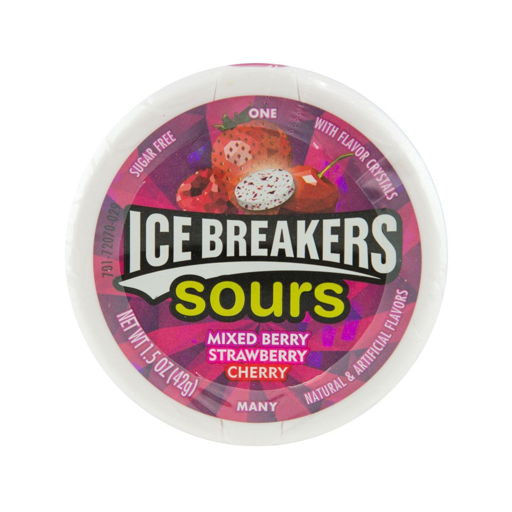 ICE BREAKERS Sours Candy - Mixed Berry, Strawberry, Cherry Flavor  (42g)