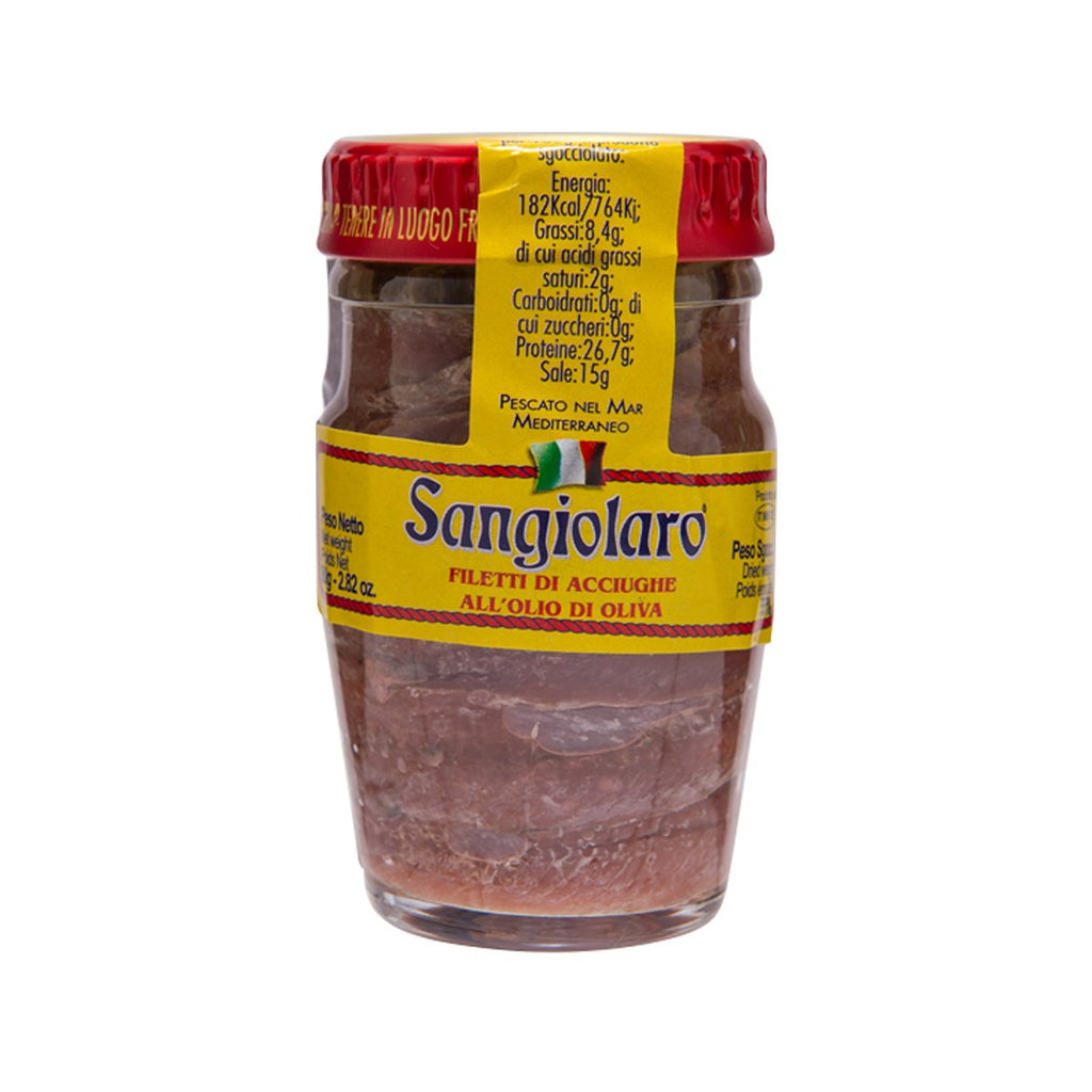 SANGIOLARO Anchovies Fillets in Olive Oil  (80g)