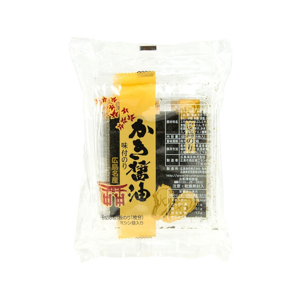 HIROSHIMA NORI Oyster Soy Sauce Seasoned Seaweed  (3pack)