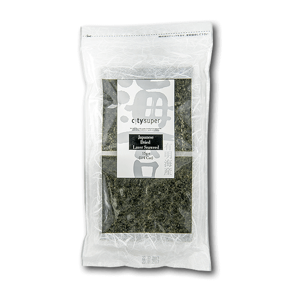 CITYSUPER Japanese Dried Laver Seaweed 1/4 Size  (15g)