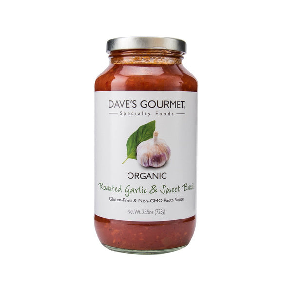 DAVE'S GOURMET Organic Roasted Garlic & Sweet Basil Pasta Sauce  (723g)