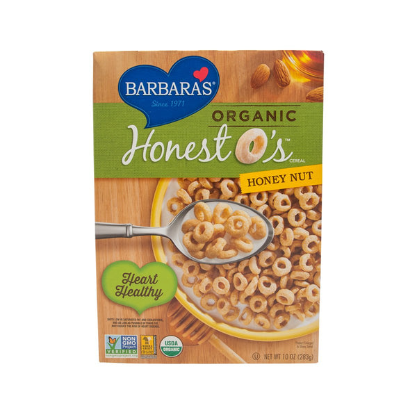 BARBARA'S Organic Honest O's Cereal - Honey Nut  (283g)