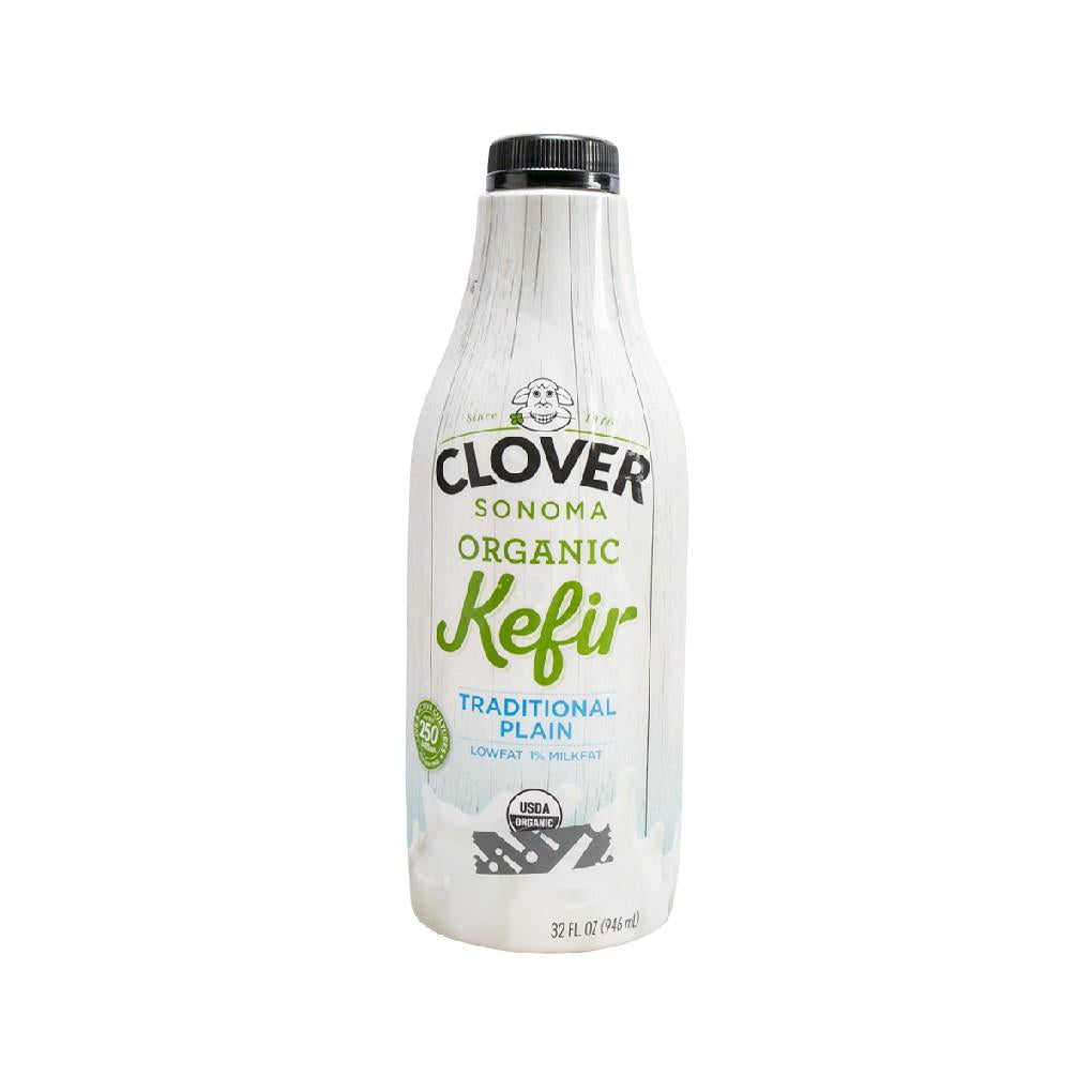 CLOVER Organic Kefir - Traditional Plain Probiotic Beverage  (946mL)