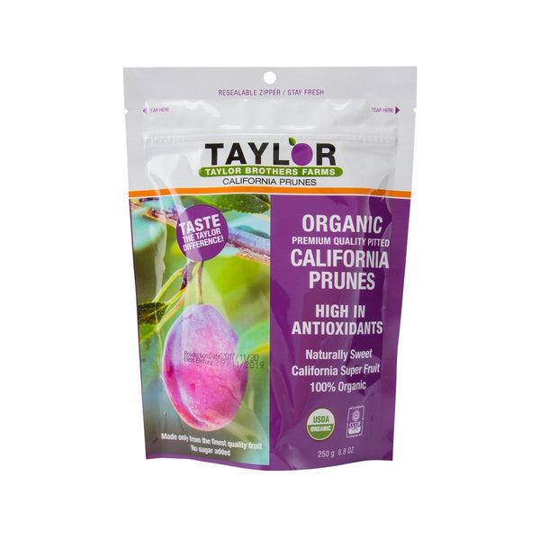 TAYLOR Organic Premium Quality Pitted California Prunes  (250g)