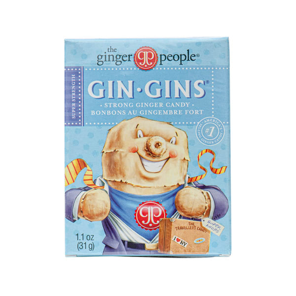 THE GINGER PEOPLE Gin-Gins Super Strength Traveler's Ginger Caramel Candy  (31g)