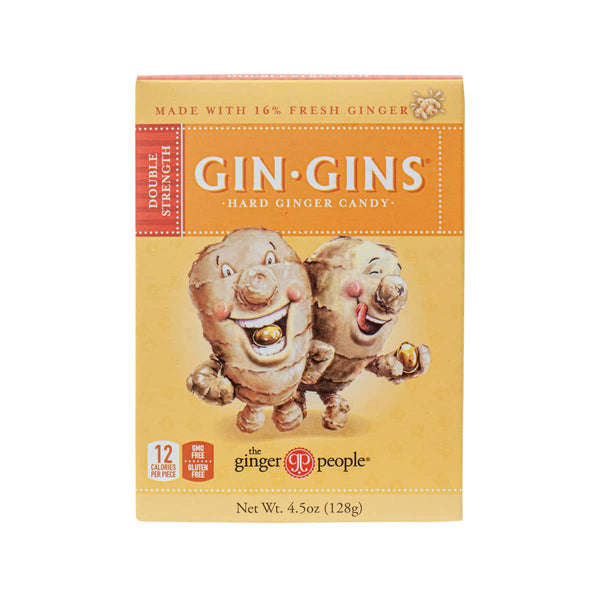 THE GINGER PEOPLE Gin-Gins Double Strength Hard Ginger Candy  (128g)