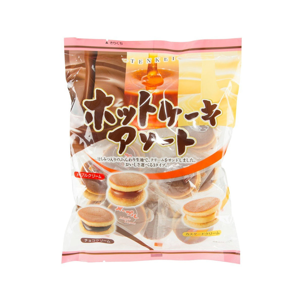 TENKEI Assorted Pancakes - Maple Cream, Custard Cream, Chocolate Cream  (175g)