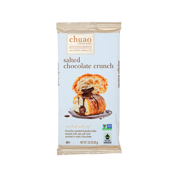 CHUAO CHOCOLATIER Gourmet Handcrafted Chocolate - Salted Chocolate Crunch  (80g)