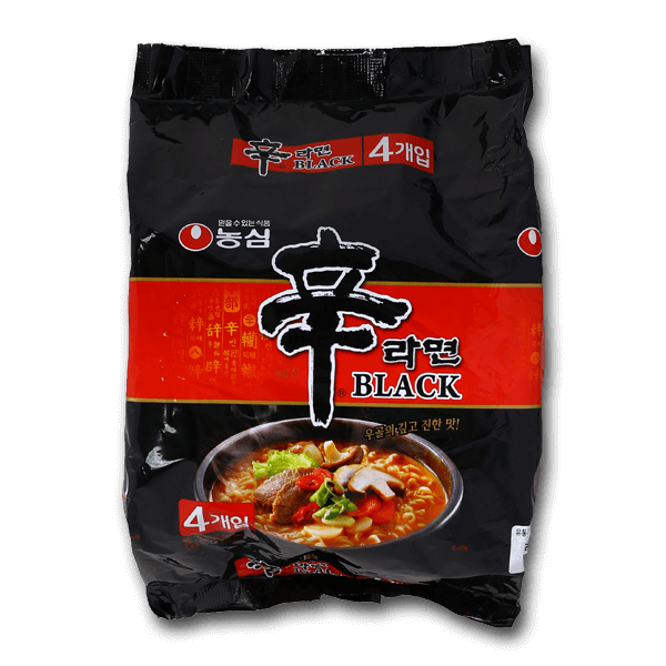 NONG SHIM Shin Black Spicy Noodle  (4 x 134g)