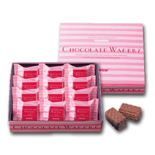 ROYCE' Chocolate Wafers - Strawberry Cream  (12pcs)