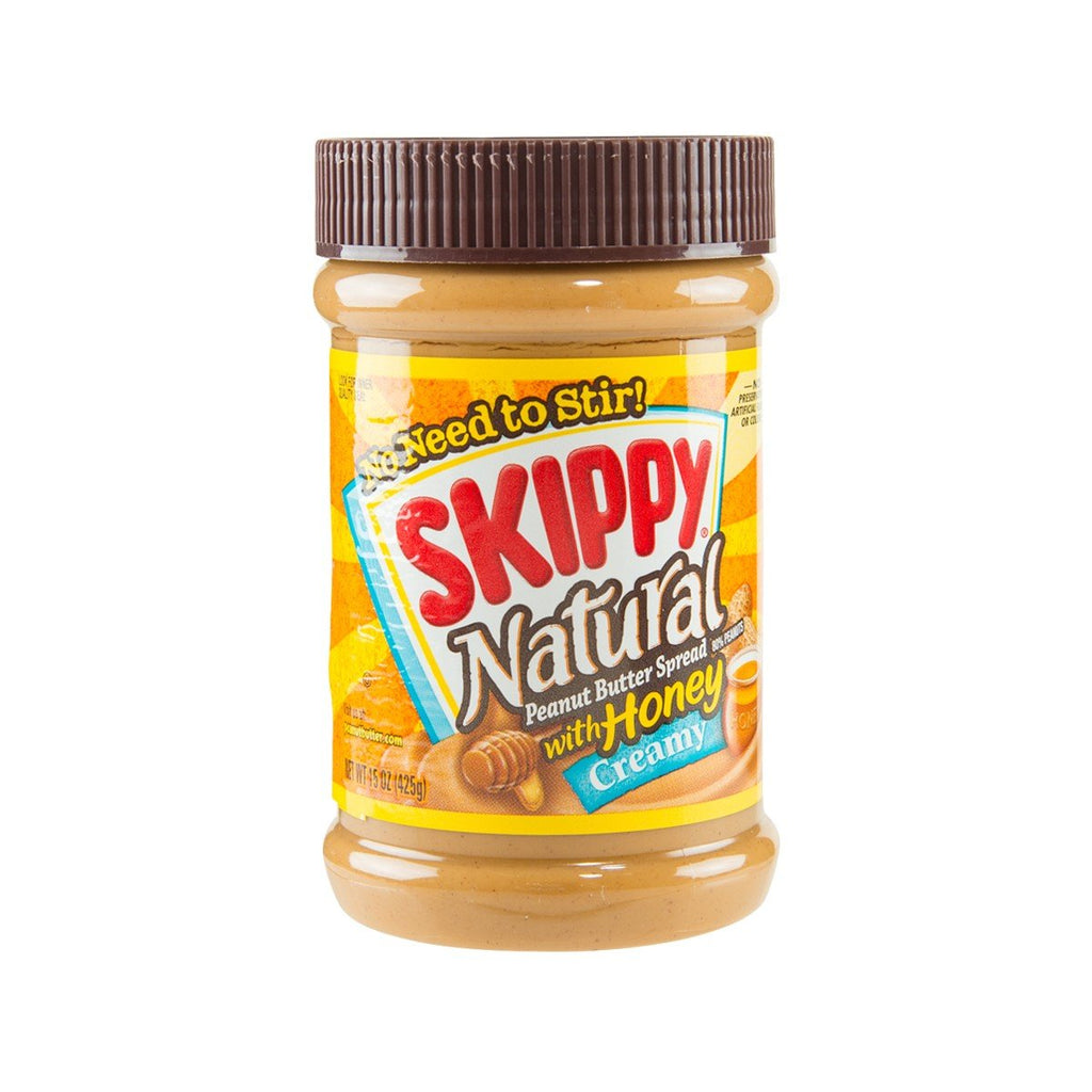 SKIPPY Natural Peanut Butter Spread with Honey - Creamy  (425g)