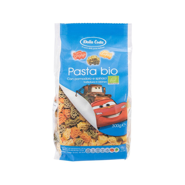 DALLA COSTA Organic Pasta With Tomato and Spinach - Cars  (300g)