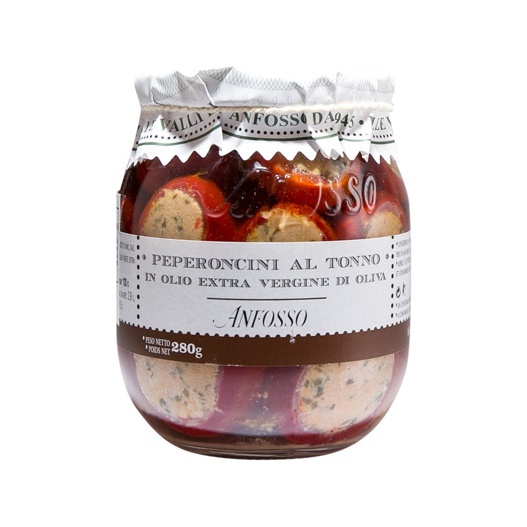 ANFOSSO Chili Pepper with Tuna in Extra Virgin Olive Oil  (280g)