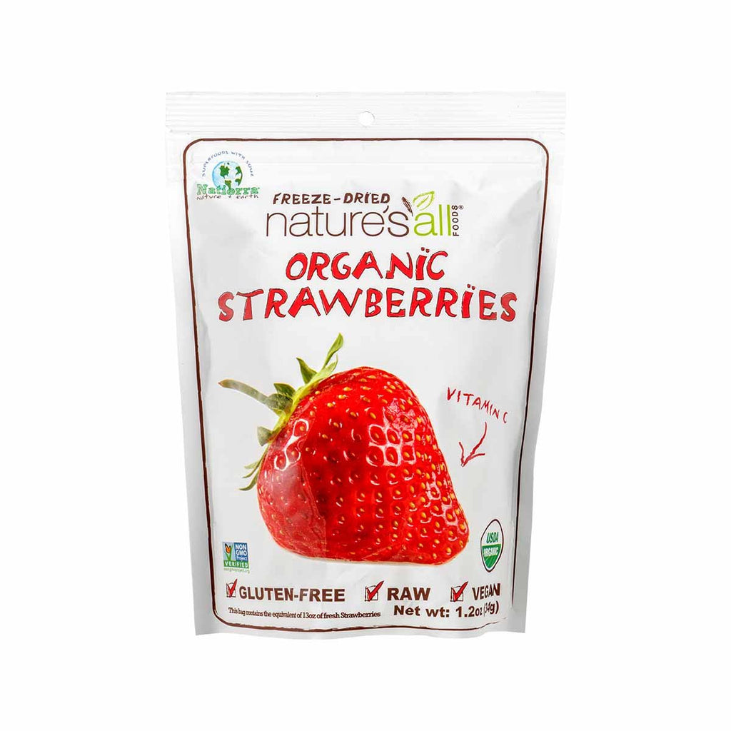 NATURE'S ALL Organic Freeze-Dried Strawberry  (34g)