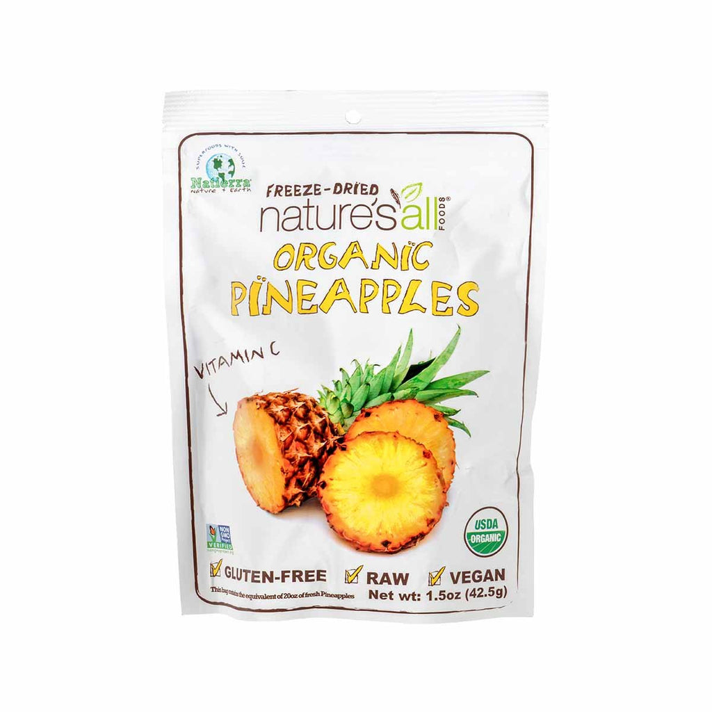 NATURE'S ALL Organic Freeze-Dried Pineapple  (43g)