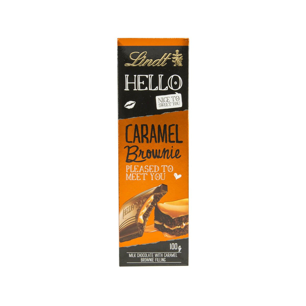 LINDT Milk Chocolate With Caramel Brownie Filling  (100g)