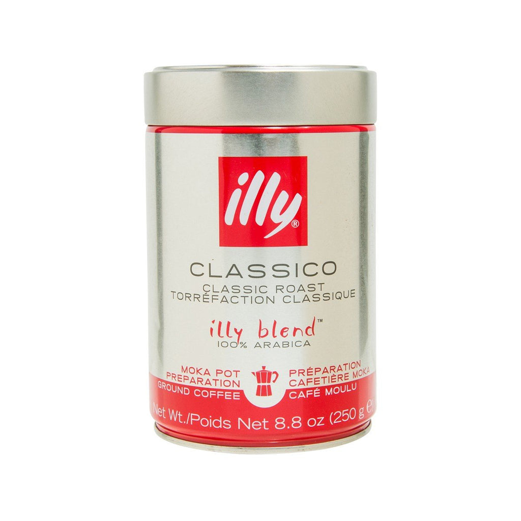 ILLY COFFEE Moka Ground Coffee - Medium Roast  (250g)