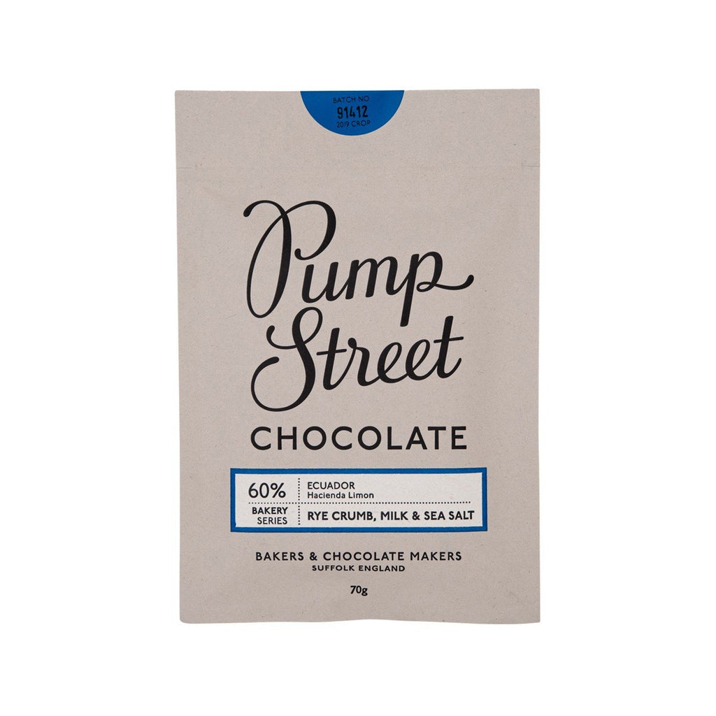 PUMP STREET BAKERY Rye Crumb, Milk & Sea Salt Chocolate  (70g)