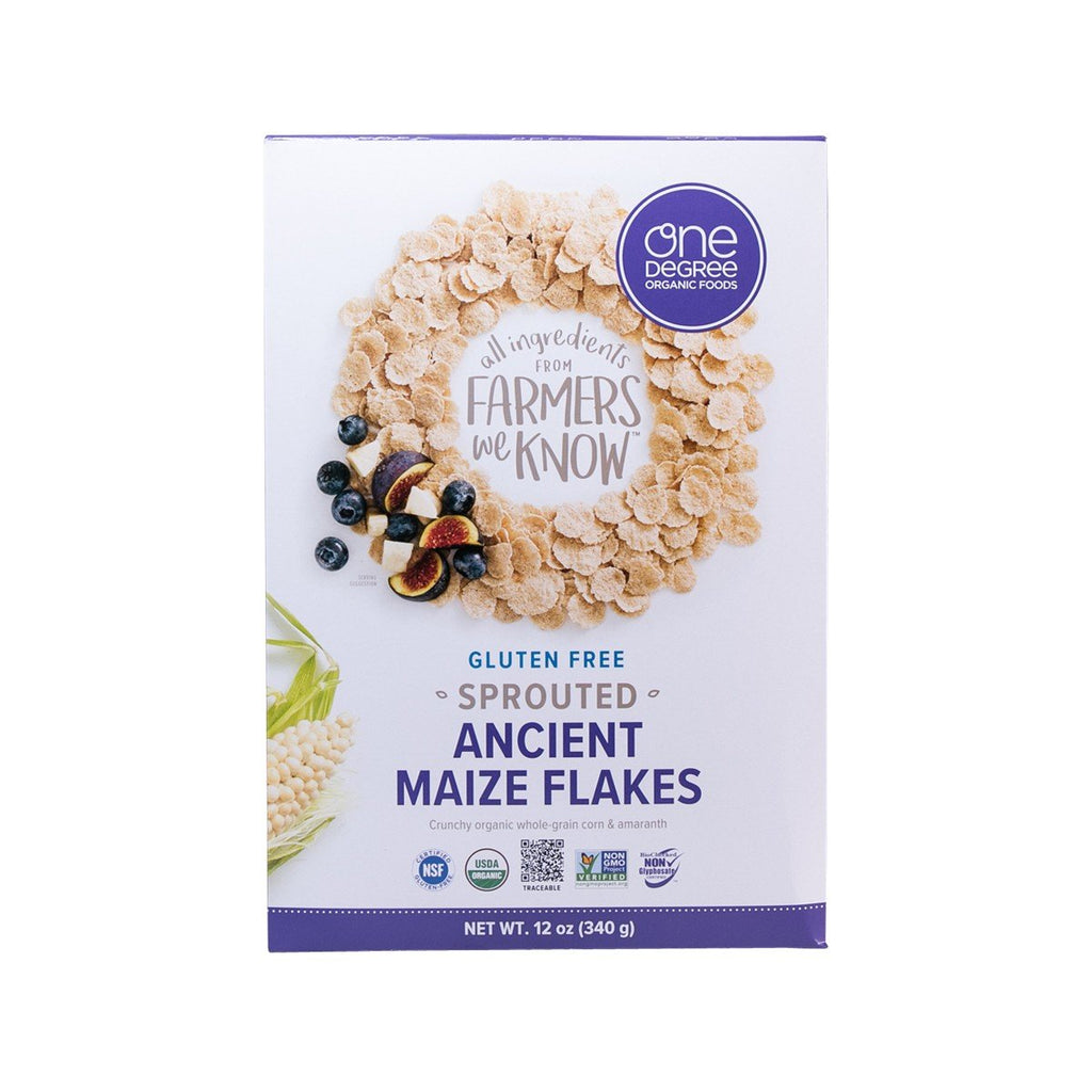 ONE DEGREE Sprouted Ancient Maize Flakes  (340g)
