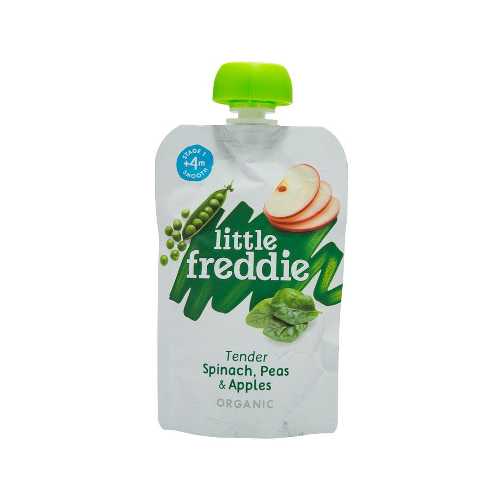 LITTLE FREDDIE Organic Spinach, Peas & Apple  (100g)