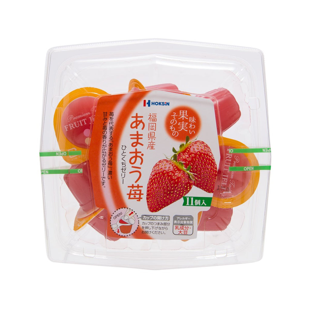 HOKUSHIN One-bite Jelly - Fukuoka Amaou Strawberry  (11 x 21g)