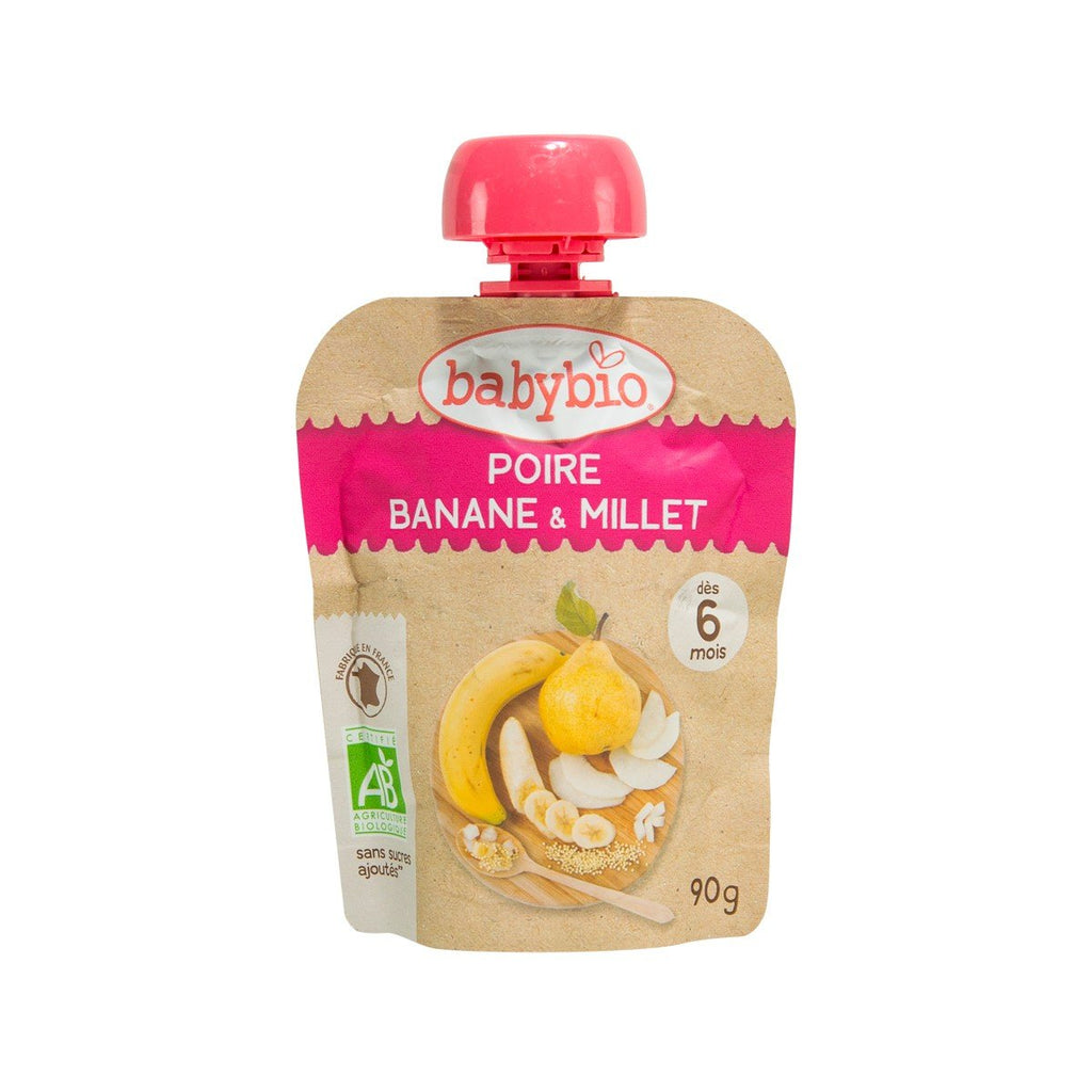 BABYBIO Organic Pear, Banana, Millet  (90g)