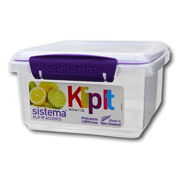 SISTEMA KLIP-IT Accents Rectangular Food Container 1.2L  (1pc)