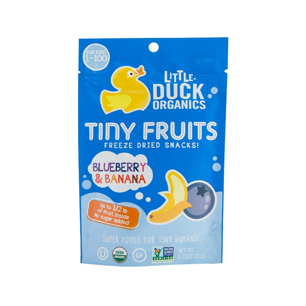 LITTLE DUCK ORGANICS Tiny Fruits Freeze Dried Snacks - Blueberry & Banana  (21g)