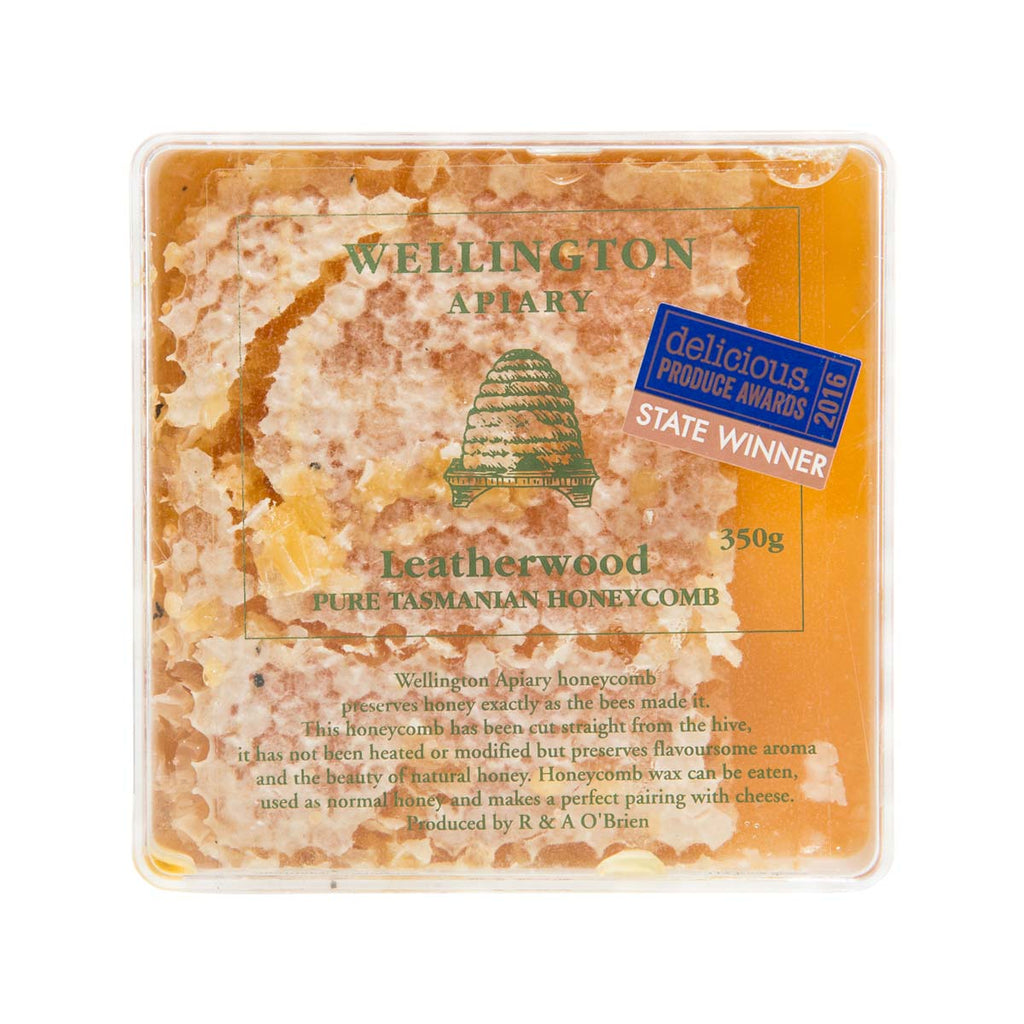 WELLINGTON APIARY Leatherwood Honeycomb  (350g)