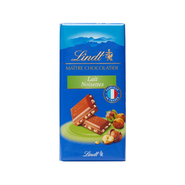 LINDT Milk Chocolate with Hazelnut  (110g)