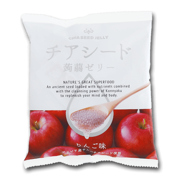 WAKASHO Chia Seed Konnyaku Jelly - Apple Flavor  (10pcs)