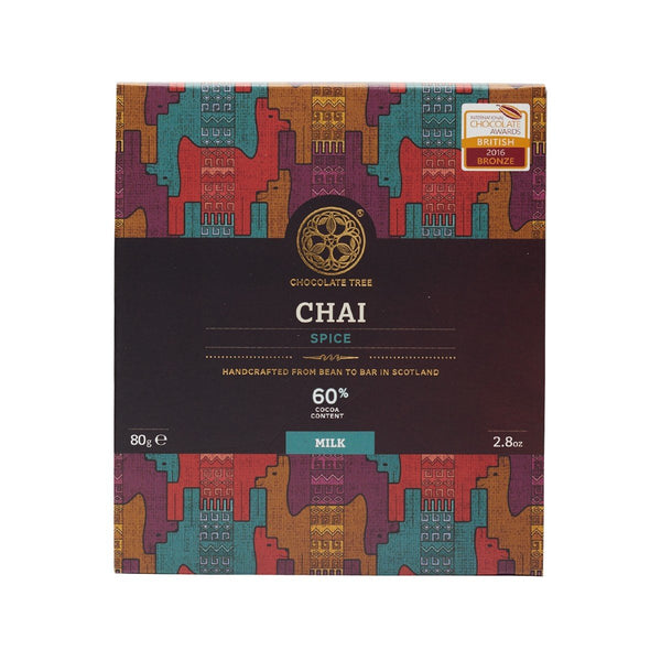 CHOCOLATE TREE 60% Chai Spice Milk Chocolate  (80g)