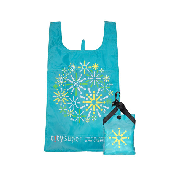 CITYSUPER Firework Pattern Environmental Pocketable Bag-Light Blue