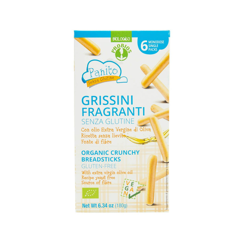 PANITO Organic Crunchy Rice Breadsticks With Extra Virgin Olive Oil  (180g)