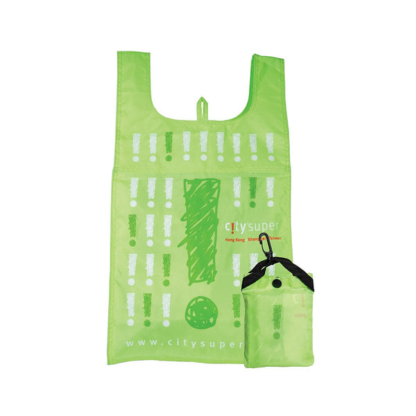 CITYSUPER Sketch Pattern Environmental Pocketable Bag -Apple  Green