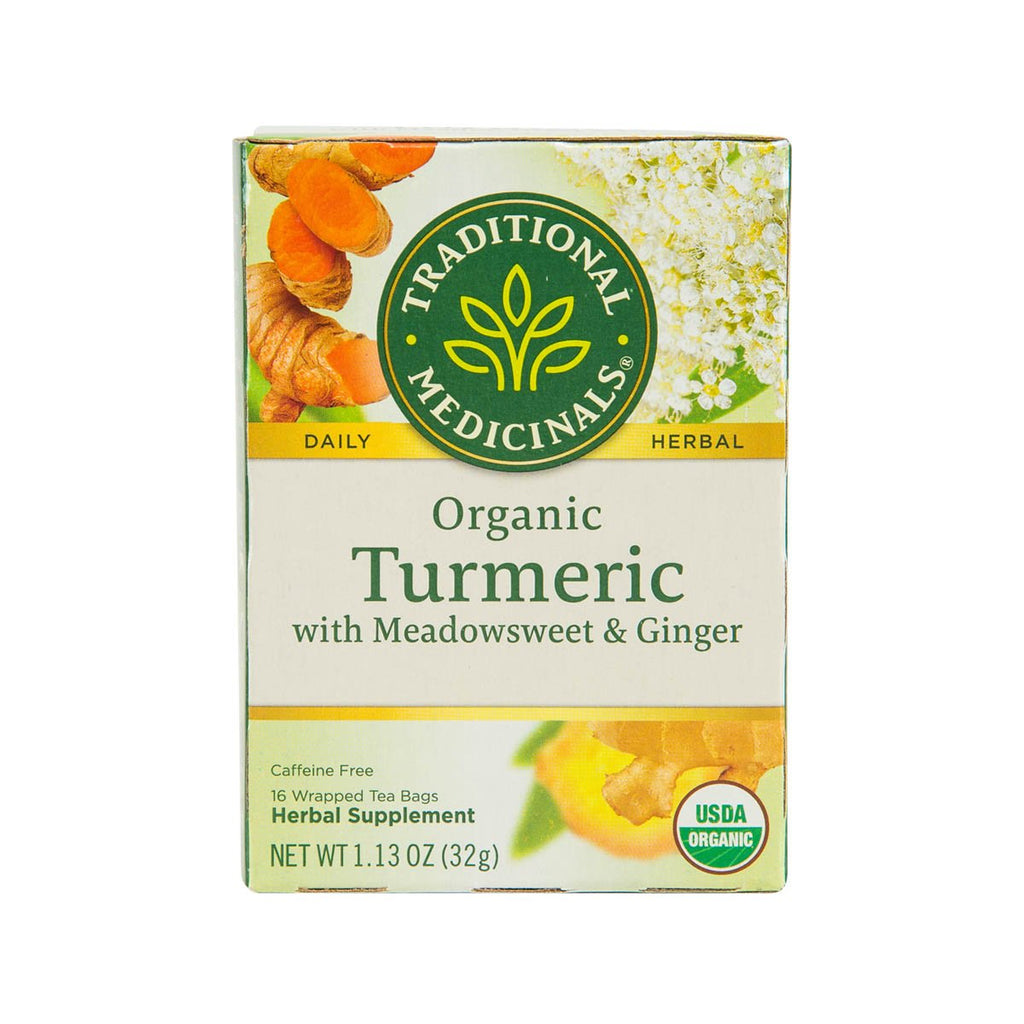 TRADITIONAL MEDICINALS Organic Turmeric With Meadowsweet And Ginger Tea Bag  (32g)