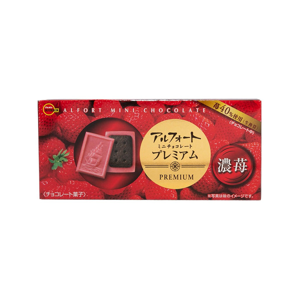 BOURBON Alfort Mini Chocolate Snack - Premium Strawberry  (12pcs)