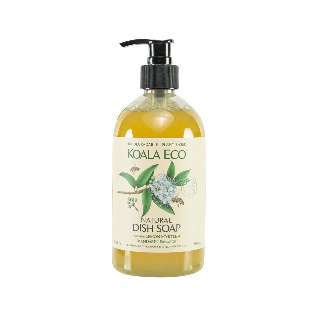 KOALA ECO All Natural Dish Soap - Pure Australian Lemon Myrtle and Mandarin Essential Oil  (500mL)