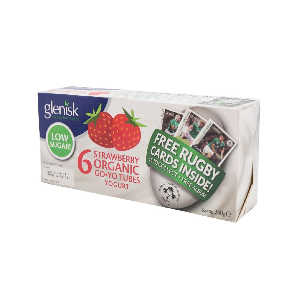 GLENISK Go-Yos Organic Yogurt Tubes - Strawberry  (240g)