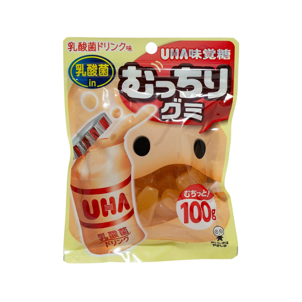 UHA MIKAKUTO Mutchiri Gummy - Lactic Acid Bacteria Drink Flavor  (100g)