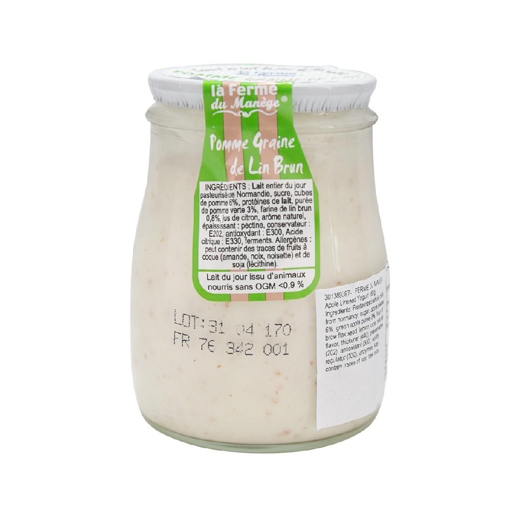 FERME DU MANEG Apple Linseed Yogurt  (180g)