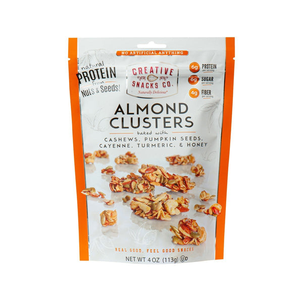 CREATIVE SNACKS CO. Almond Clusters Baked With Cashews, Pumpkin Seeds, Cayenne, Turmeric & Honey  (113g)