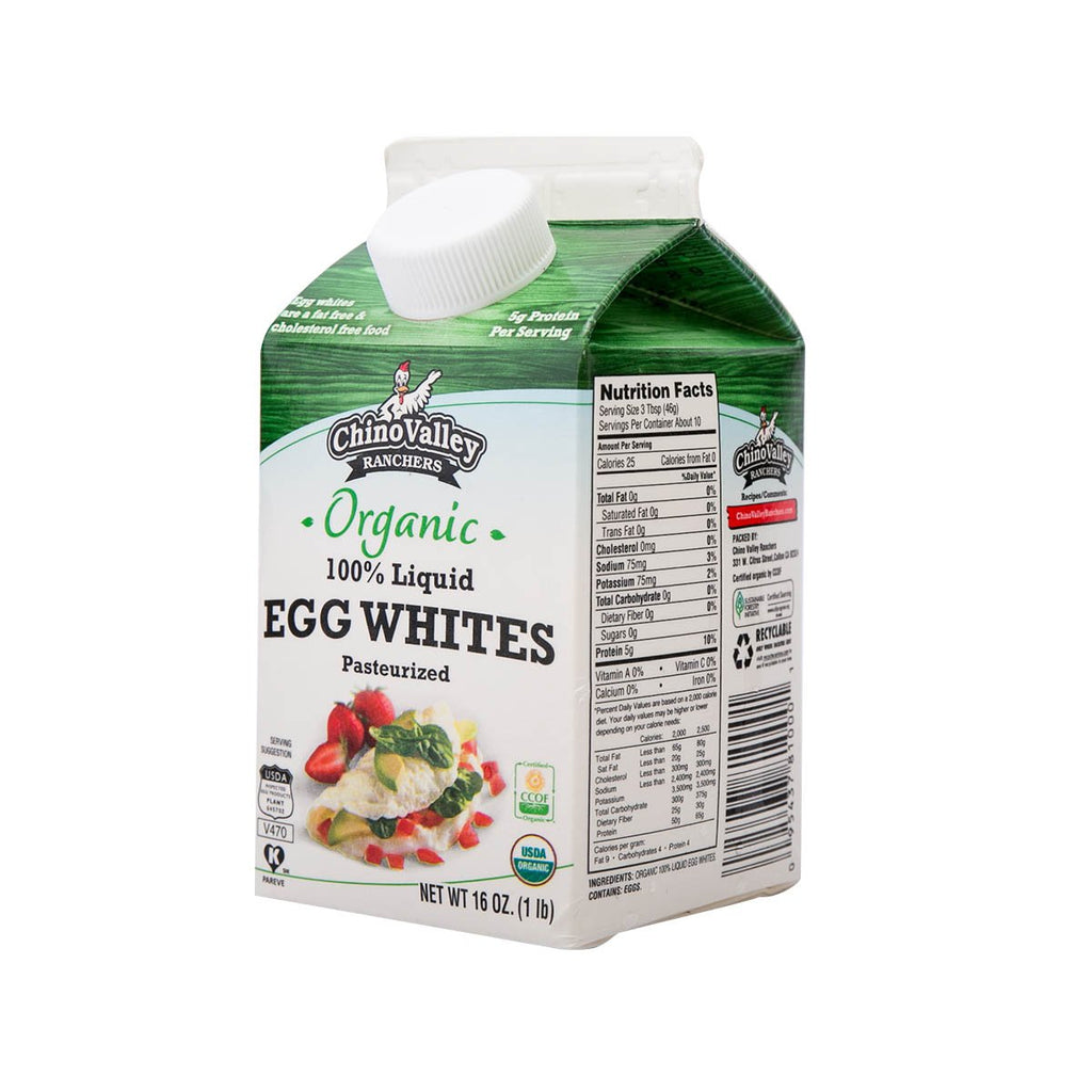 CHINO VALLEY Pasteurized Organic 100% Liquid Egg Whites  (16oz)