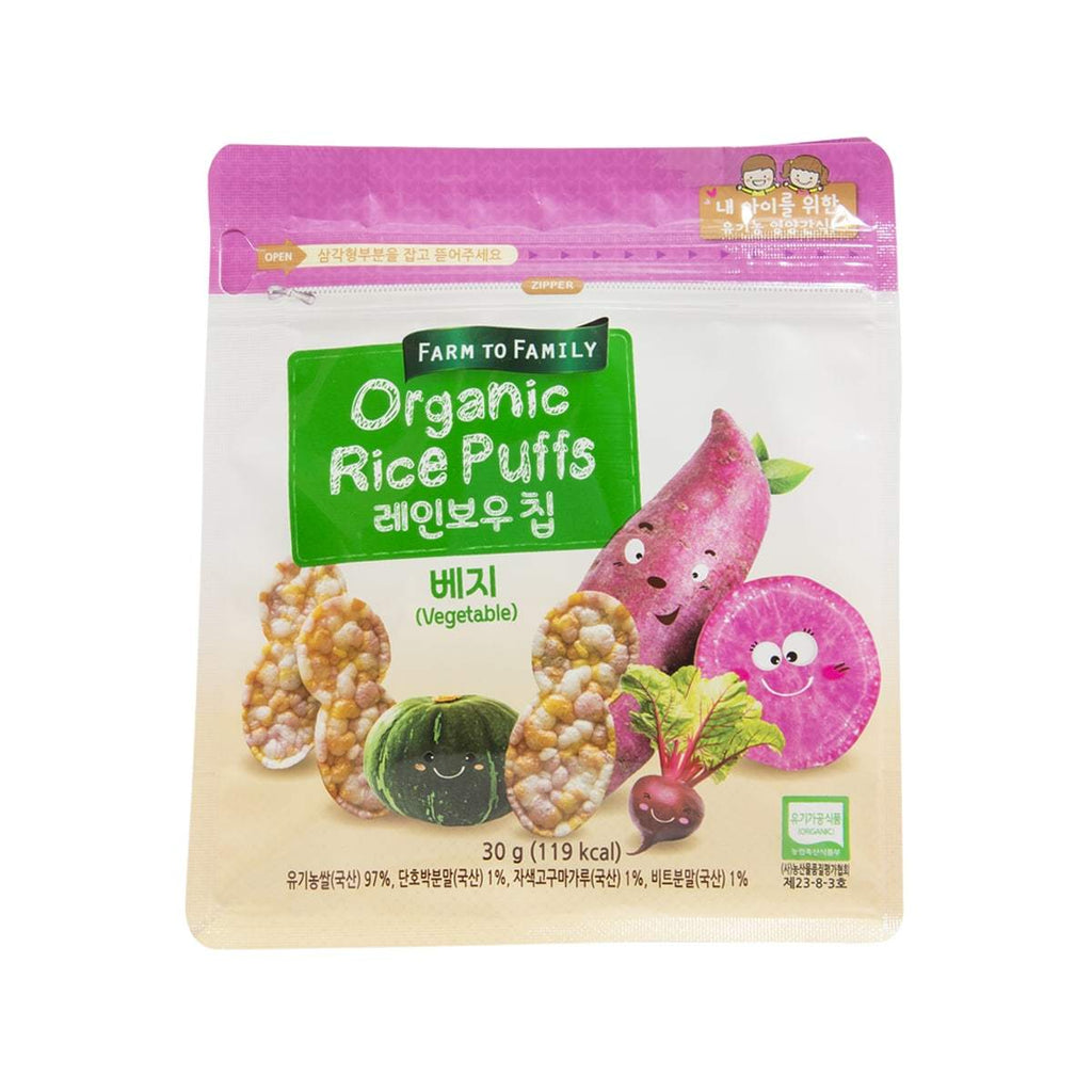 FARMTOFAMILY Organic Rice Puff Snack  - Vegetables  (30g)