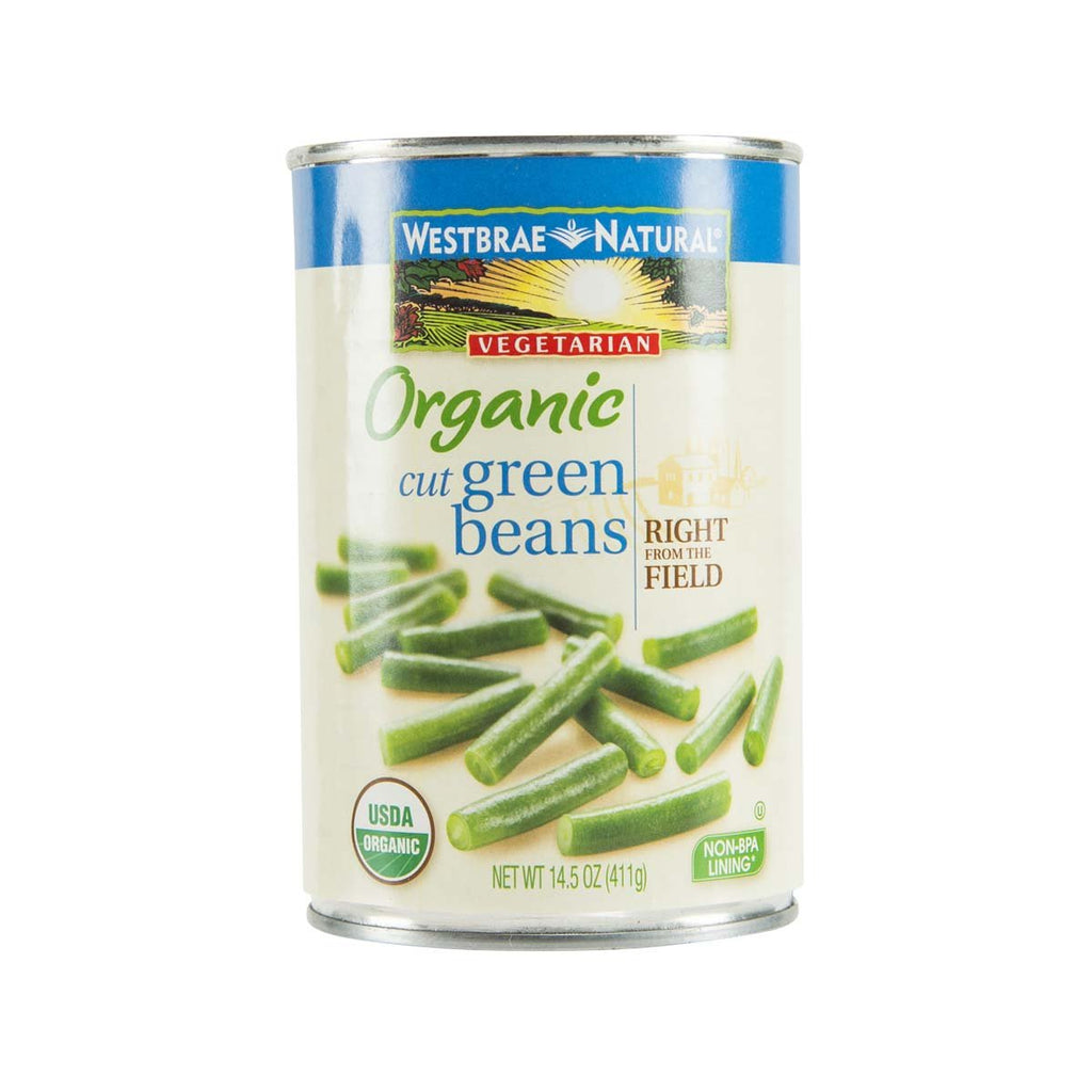 WESTBRAE NATURAL Organic Cut Green Beans  (411g)